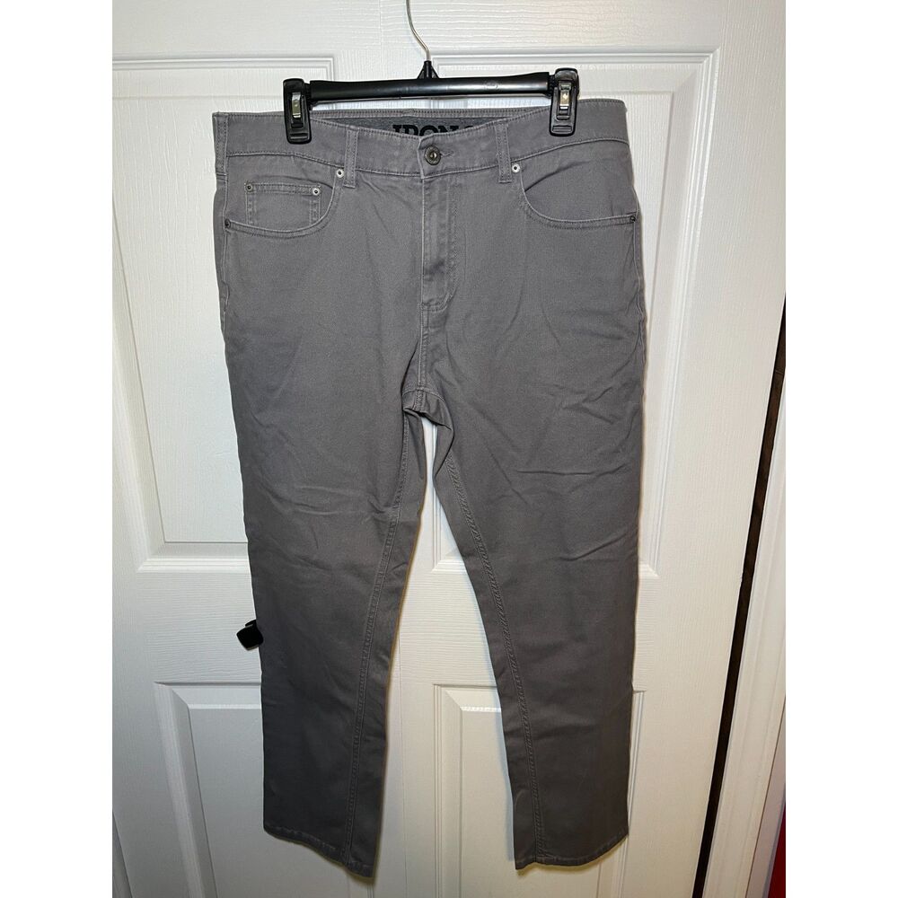 Iron Co Gray Straight Leg Jeans Mens Size 32x30 Casual Stretch Denim Pants